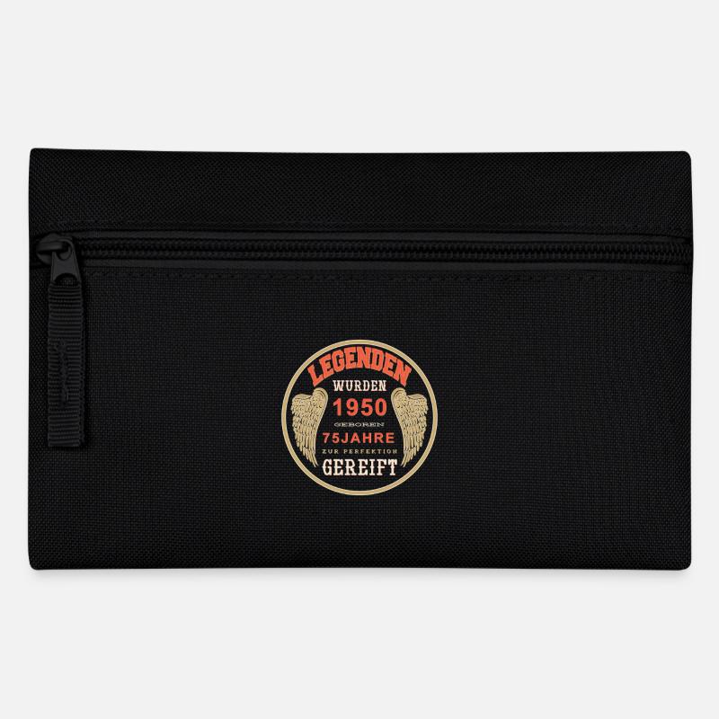 75 Jahre 1950 Geburtstag Jubiläum Jahrgang 1950 - Federtasche - Schwarz