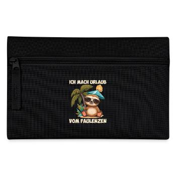 Abiturient ICH MACH URLAUB VOM FAULENZEN Lustig - Federtasche - Schwarz - Vorne