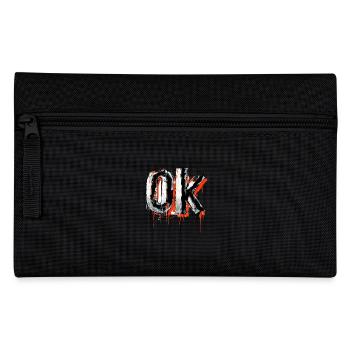 Expressive Ok Graffiti Design in White and - Pencil Case - black - Front