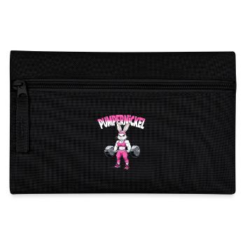 Lapin mignon dans la salle de sport avec puissance pumpernickel - Trousse - noir - Devant
