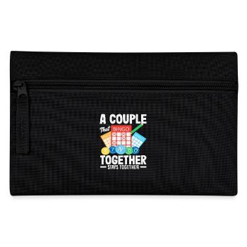 Bingo A Couple Playing Bingo Together - Pencil Case - black - Front