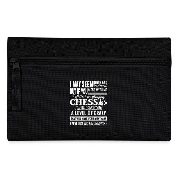 Chess Don't Mess Me While I am Play Chess - Pencil Case - black - Front