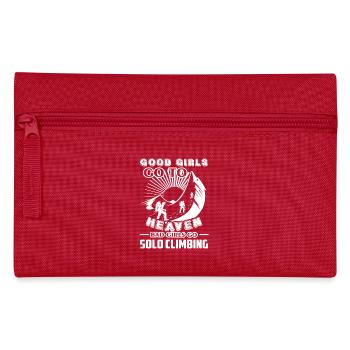 Climbing Bad Girls Go Solo Climbing - Pencil Case - red - Front