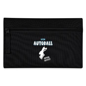 Autoball Oster Outfit Autoballspieler Ostern - Federtasche - Schwarz - Vorne
