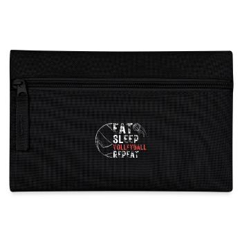 Eat Sleep Volleyball Repeat Spruch - Federtasche - Schwarz - Vorne