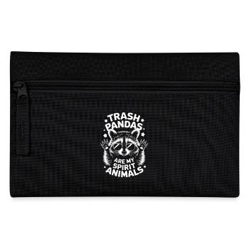 raton laveur disant poubelle drôle raton laveur cadeau - Trousse - noir - Devant