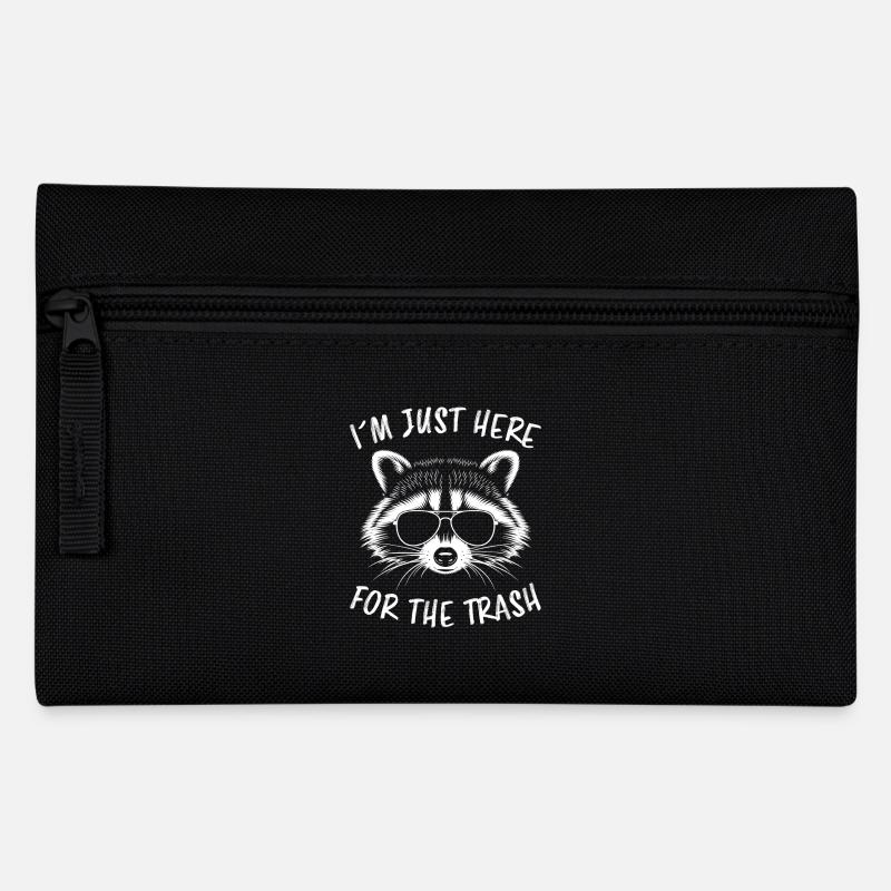 Waschbär Spruch Trash Lustiges Waschbären Geschenk - Federtasche - Schwarz