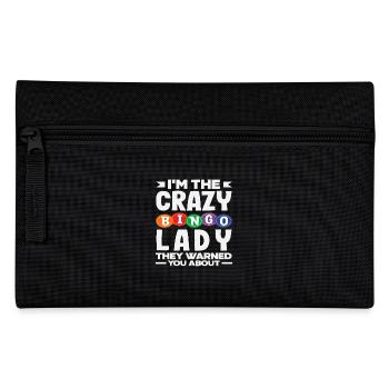 Joueur de bingo Crazy Lady Avertissement - Trousse - noir - Devant