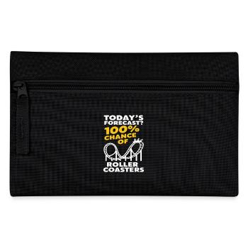 Today's forecast? 100% chance of roller coasters - Pencil Case - black - Front