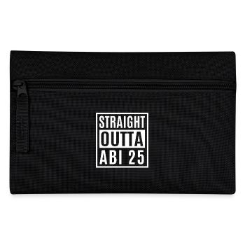 Straight Outta Abi 25 - Abitur 2025 - Spruch - Federtasche - Schwarz - Vorne