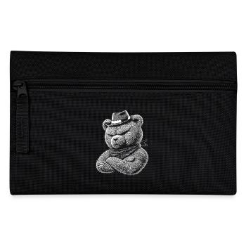 Teddybär - Federtasche - Schwarz - Vorne