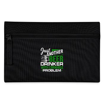 Cornhole Beer Drinker With Cornhole Problem - Pencil Case - black - Front