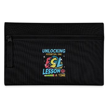 ESL-Lehrer ESL Unterricht - Federtasche - Schwarz - Vorne