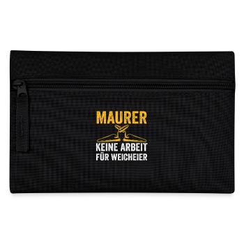 Maurermeister Maurergeselle Maurer - Federtasche - Schwarz - Vorne
