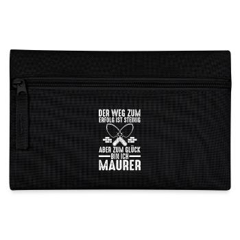 Maurermeister Maurergeselle Maurer - Federtasche - Schwarz - Vorne