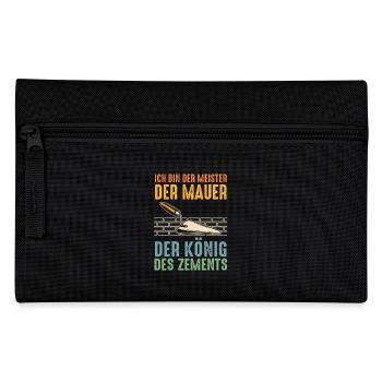 Maurermeister Maurergeselle Maurer - Federtasche - Schwarz - Vorne