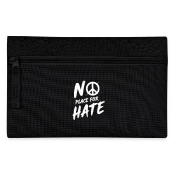 No Place for Hate Friedensbotschaft gegen Hass - Federtasche - Schwarz - Vorne
