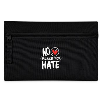 No Place for Hate Friedensbotschaft gegen Hass - Federtasche - Schwarz - Vorne