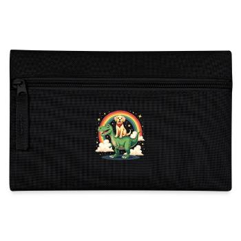 Labrador Dog Dinosaur Rainbow Labrador - Pencil Case - black - Front