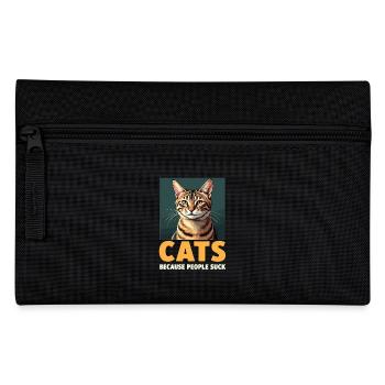 Drôle de chat chat chat chat chat amoureux des chats - Trousse - noir - Devant