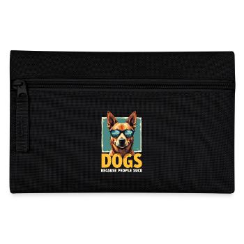 Funny Dog Owner Dog Lover Dog - Pencil Case - black - Front