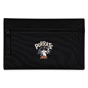 Purrate Cat: The Adventurous Pirate Cat - Pencil Case - black - Front
