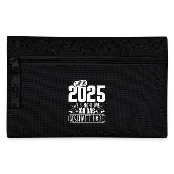 MATURA 2025 WEIß NICHT WIE ICH DAS GESCHAFFT HABE - Federtasche - Schwarz - Vorne