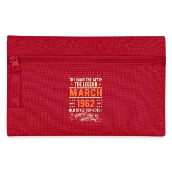 March 1962 Birthday Gift Vintage March 1962 - Pencil Case - red - Front