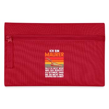 Master Bricklayer Journeyman Bricklayer - Pencil Case - red - Front