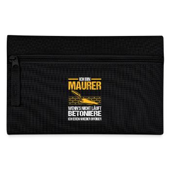 Maurermeister Maurergeselle Maurer - Federtasche - Schwarz - Vorne