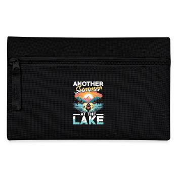 Another summer at the lake: canoeing adventurers - Pencil Case - black - Front
