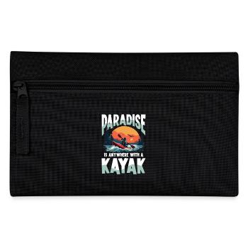 Le paradis est partout avec le kayak - Trousse - noir - Devant