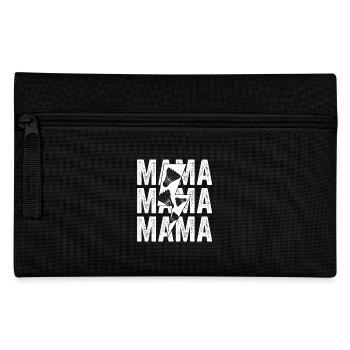 Federball Mama Mutter Badminton - Federtasche - Schwarz - Vorne
