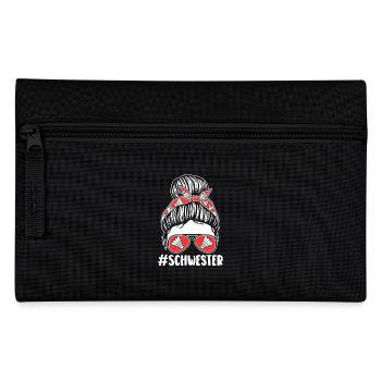Federball Schwester Badminton - Federtasche - Schwarz - Vorne