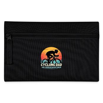 Cycling Dad Cyclist Funny Cyclist Road Bike - Pencil Case - black - Front