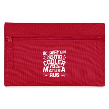 Abi SO SIEHT EIN RICHTIG COOLER TYP MIT MATURA AUS - Federtasche - Rot - Vorne