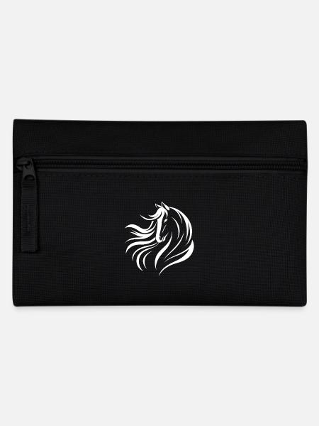 Pferde Spruch Reitsport Lustiges Pferde Geschenk - Federtasche - Schwarz