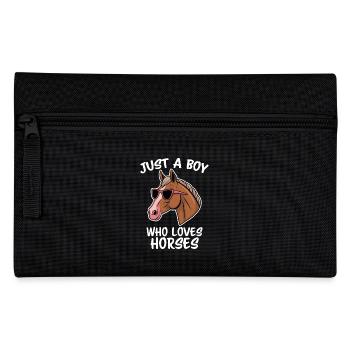 Chevaux Disant Sports Equestres Drôle Cheval Cadeau - Trousse - noir - Devant