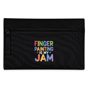 Finger Malerei Ist Mein Ding Farbenfrohes Finger - Federtasche - Schwarz - Vorne