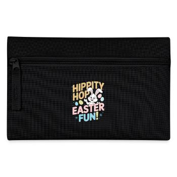 Hippity Hop Easter Fun with Bunny and Eggs for - Pencil Case - black - Front