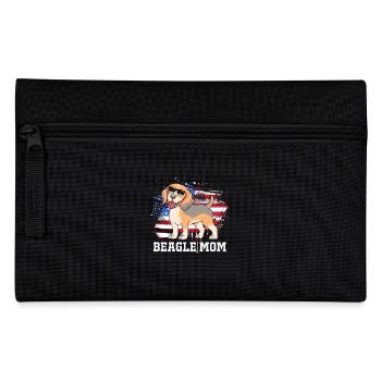 Beagle Mom Mom Dog Mom - Pencil Case - black - Front