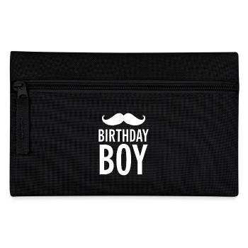 Birthday Boy – Geburtstag mit Schnurrbart - Federtasche - Schwarz - Vorne