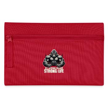 Strong Mind Strong Life Fitness Sportler Gym - Federtasche - Rot - Vorne