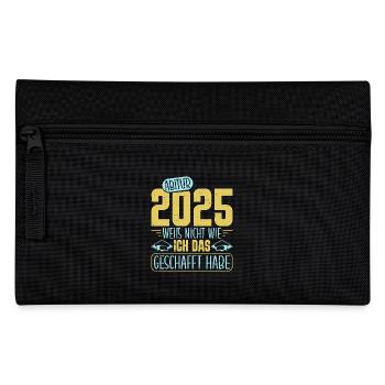 MATURA 2025 WEIß NICHT WIE ICH DAS GESCHAFFT HABE - Federtasche - Schwarz - Vorne