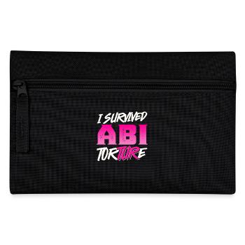 Abiturienten I SURVIVED ABI TORTURE Lustiges - Federtasche - Schwarz - Vorne