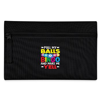 Bingo Spieler Zieh Meine Kugeln Und Lass Mich - Federtasche - Schwarz - Vorne
