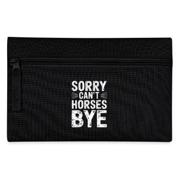 Chevaux Disant Sports Equestres Drôle Cheval Cadeau - Trousse - noir - Devant