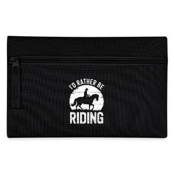 Chevaux Disant Sports Equestres Drôle Cheval Cadeau - Trousse - noir - Devant