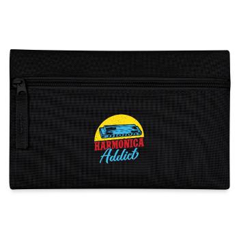 Funny Harmonica Player Addict Harmonica - Federtasche - Schwarz - Vorne