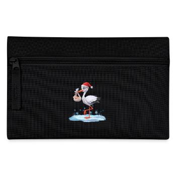 Weihnachtsstorch Mit Baby Geburt Weihnachtsfreude - Federtasche - Schwarz - Vorne